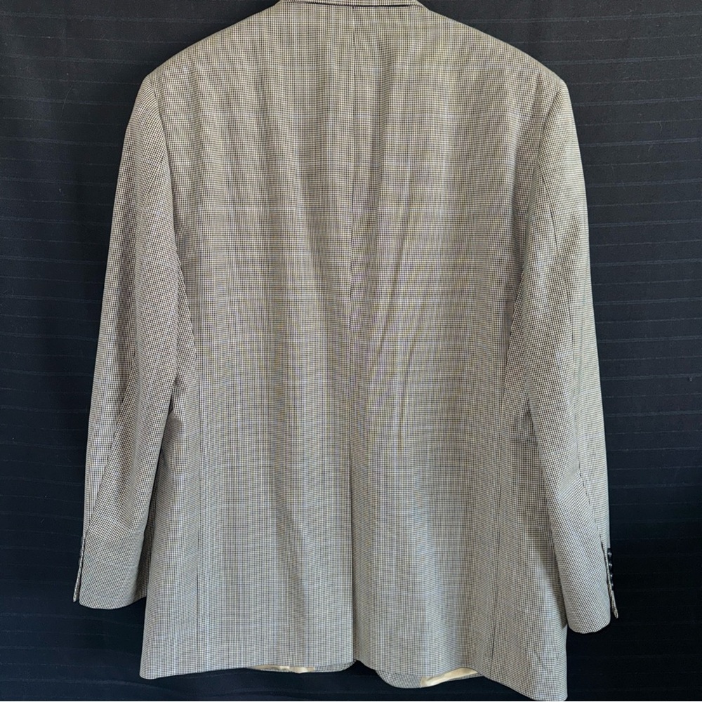 Brooks Brothers Black Tan Houndstooth Wool Cashmere Jacket Sports Coat 46 L - Picture 7 of 14